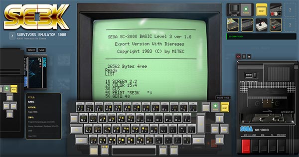 Sc3000 View topic - New SEGA SC-3000 experience! - Forums - SMS Power!